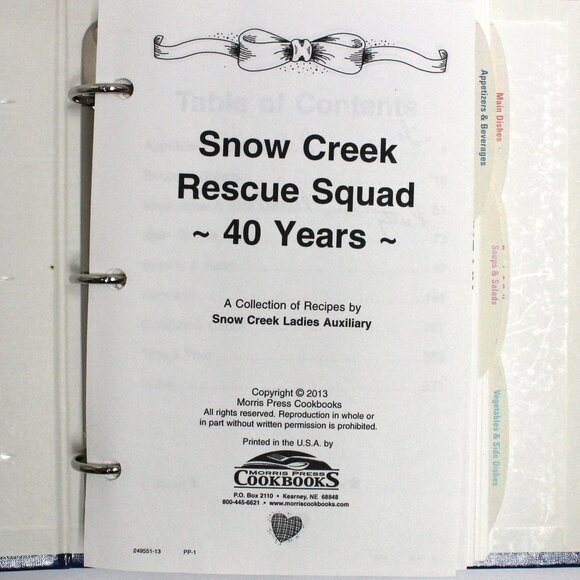 Snow Creek Rescue Squad 40th Anniversary Recipe Collection Cook Book - Picture 3 of 13